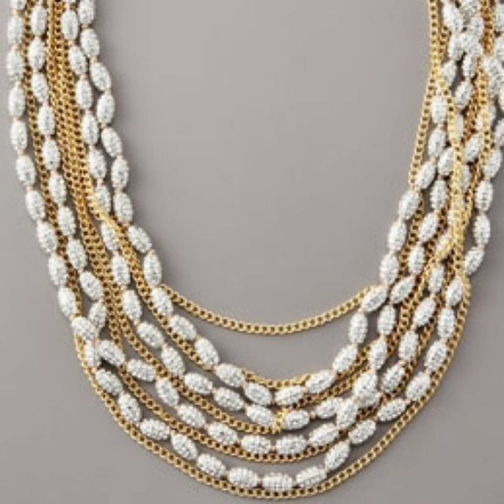 Fragments Pave Barrel-bead Necklace 20-24"L NWT - Picture 2 of 4